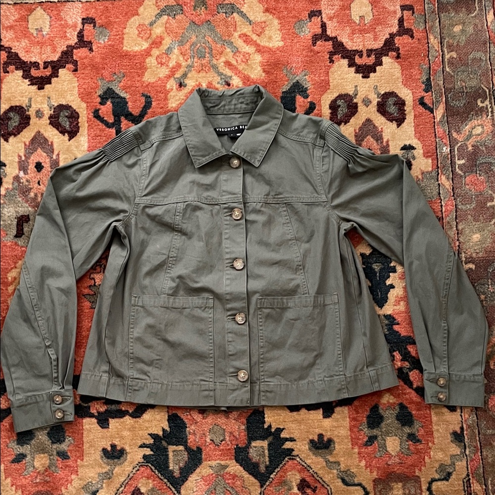 Veronica Beard Weslyn Utility Jacket Army Green size Small - Picture 5 of 16